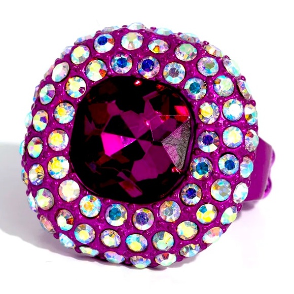 Paparazzi Jewelry - 💝💎💝 “GLISTENING GRIT” PINK OVERSIZED GEM PAPARAZZI DAINTY RING❗️